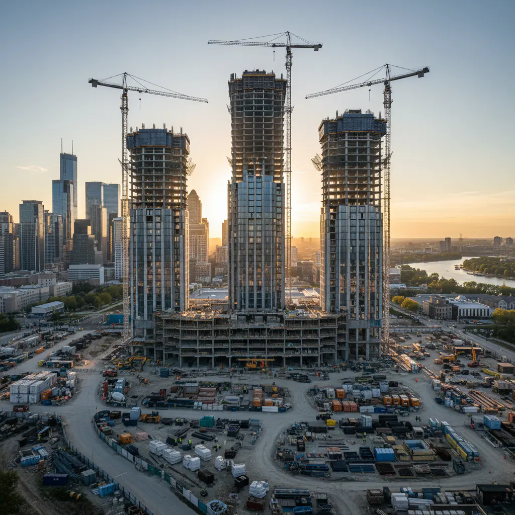 Tower Rush Rise construction site skyline